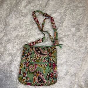 Vera Bradley Green Paisley Print Crossbody Bag Tutti Frutti